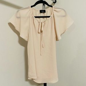 Vici Flutter Sleeve Blouse Cream